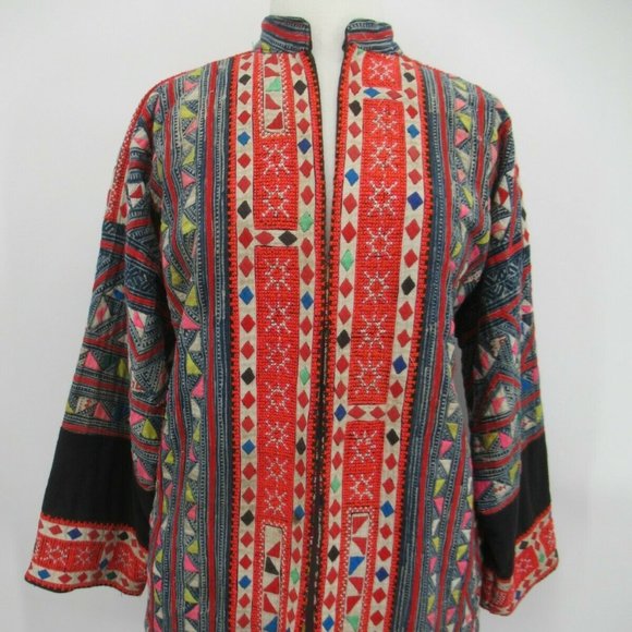 Vintage Wearable Art! Jackets & Blazers - Wearable ART Tribal Embroidered REVERSIBLE
